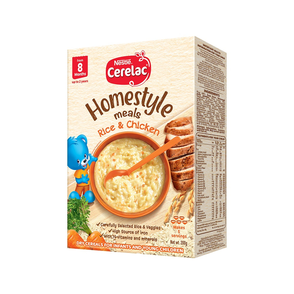 Nestlé Cerelac Homestyle Meals Rice and Chicken Porridge