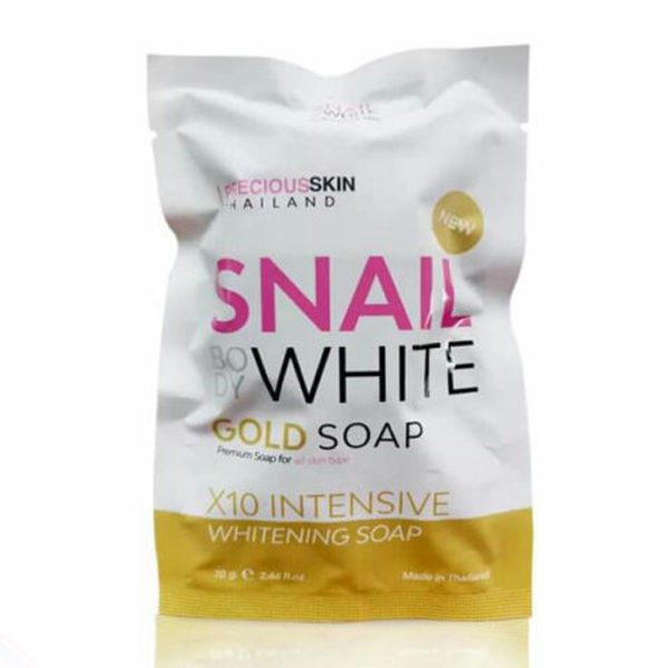 Snail White Gold Glutathione Collagen Soap x10 Whitening | THAILAND