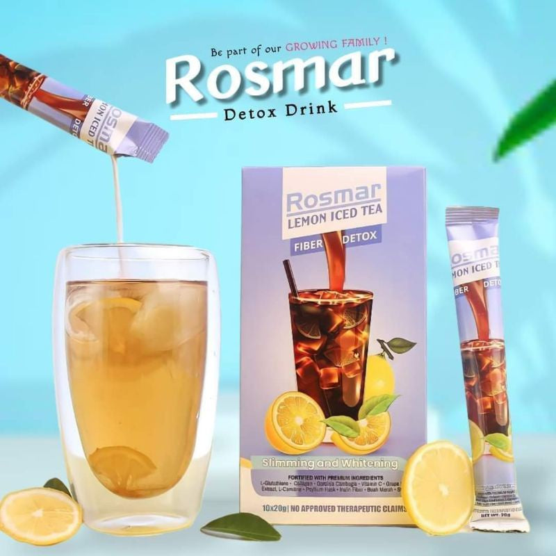 Rosmar Lemon Iced Tea Fiber Detox | 10 sachets x 20g