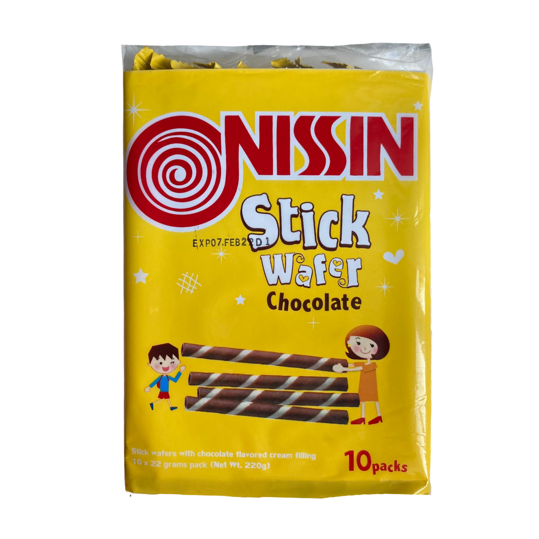 Nissin Stick Wafer Chocolate 220G