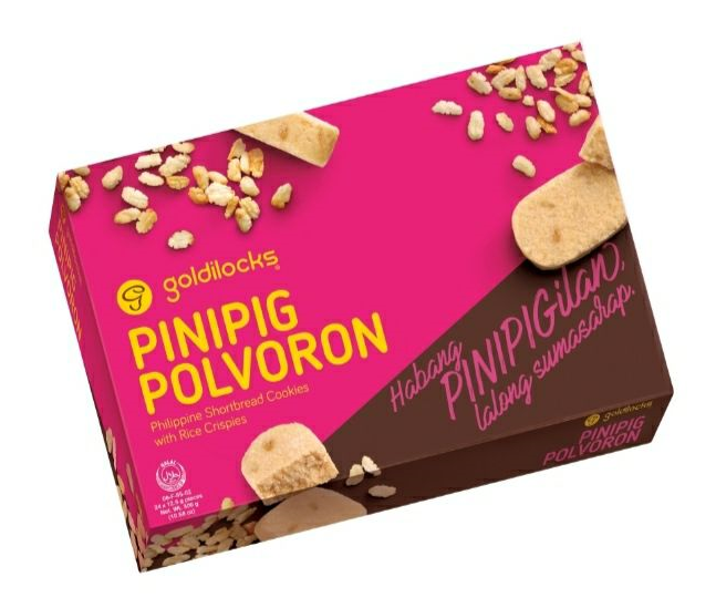 Goldilocks - Pinipig Polvoron Philippine Shortbread Cookies with Rice Crispies | 24pcs x 12.5g