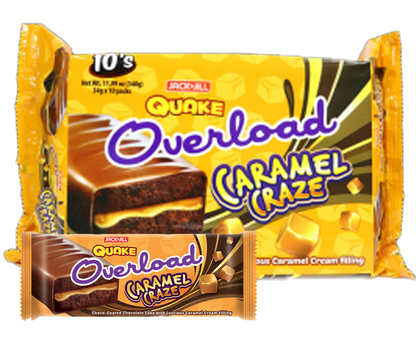 Jack 'nJill Quake Overload Caramel Craze | 10 packs x 34g