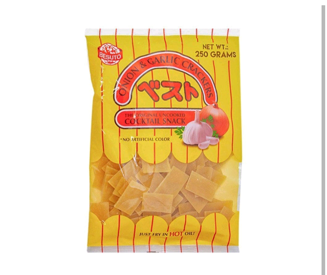 Onion & Garlic Crackers the Original Uncooked Cocktail Snack | 250g