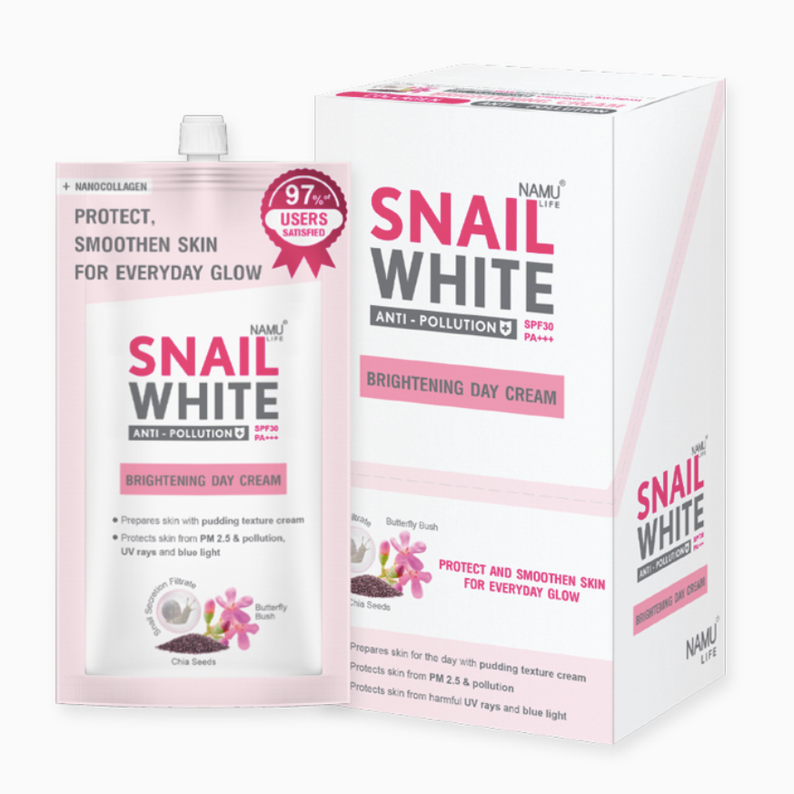 Snail White Brightening Day Cream (6 sachets/7mL ea.)