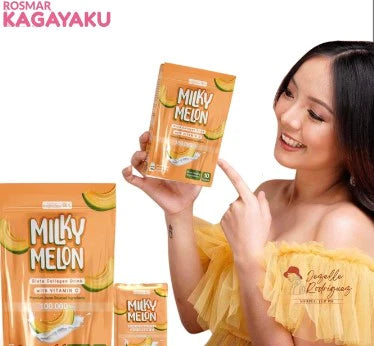 Rosmar Kagayaku Milky Melon Gluta Collagen Drink with Vitamin C | 10 sachets