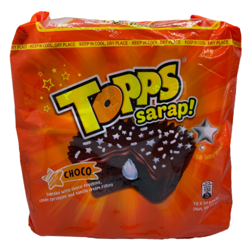 Topps Sarap Choco Cupcake | 34G x 10 packs