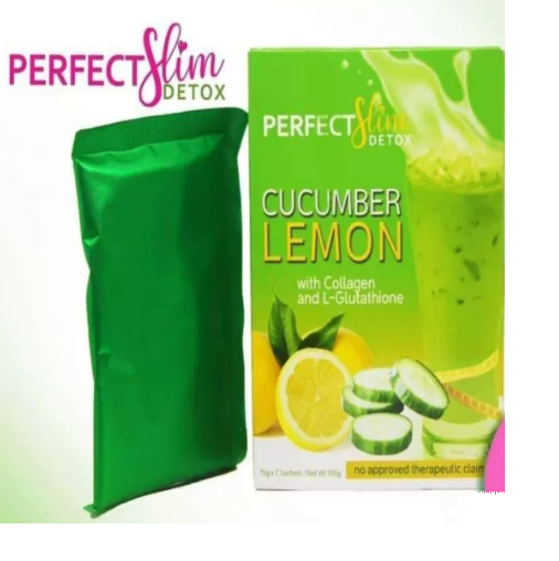 Perfect Slim Detox Cucumber Lemon with Collagen & L-Glutathione | 7 sachets