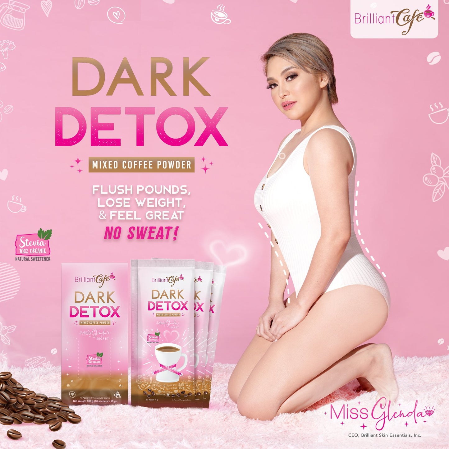 Brilliant Café Dark Detox Mixed Coffee Powder