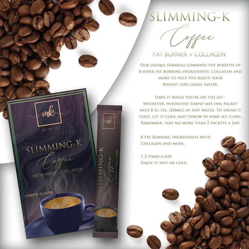 Mk Slimming - K Coffee Fat Burner + Collagen 21G x 10 sachets