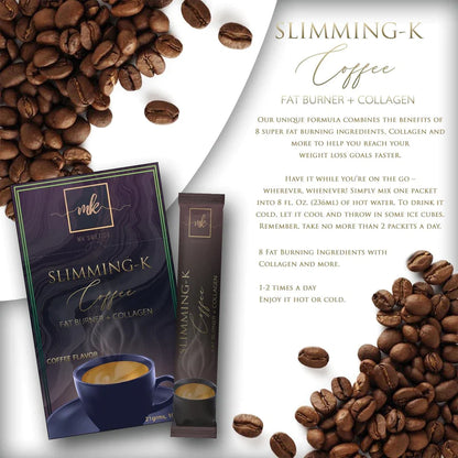 Mk Slimming - K Coffee Fat Burner + Collagen 21G x 10 sachets